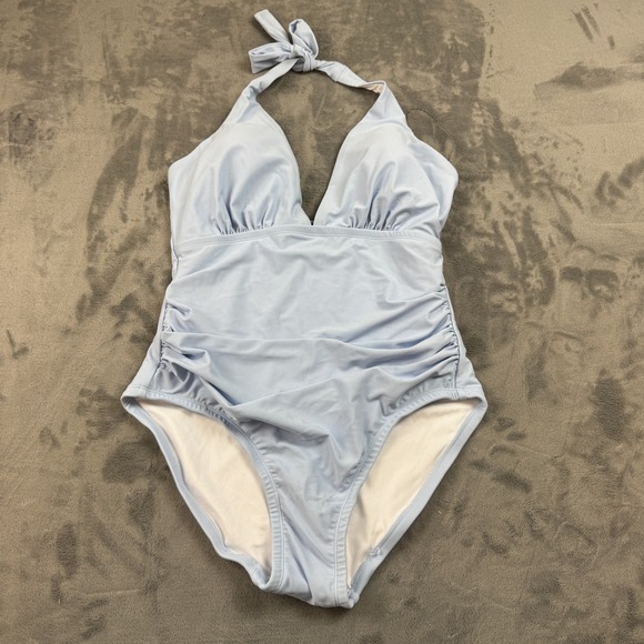 Tommy Hilfiger Swimsuit Womens‎ 14 Halter One Piece Compression UPF 50 New - Picture 1 of 13